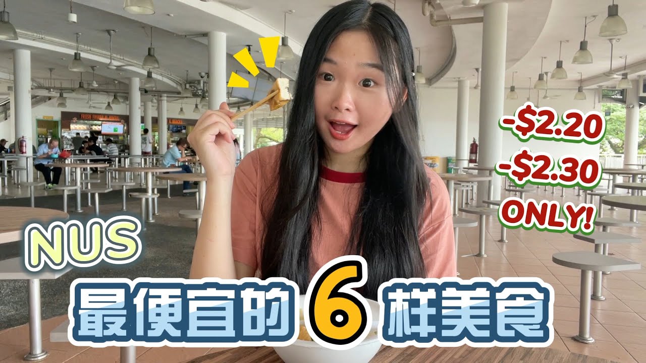 Finding the CHEAPEST food in NUS!😋 $2 vacation food hunt!