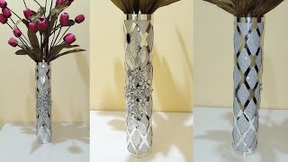 Jarrón plateado, de tubo de cartón ,muy fácil -  Silver vase, cardboard tube, very easy