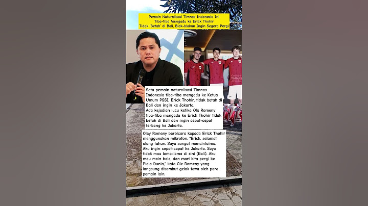 Pemain Naturalisasi Timnas Indonesia Ini Tiba-tiba Mengadu ke Erick Thohir Tidak ‘Betah’ di Bali