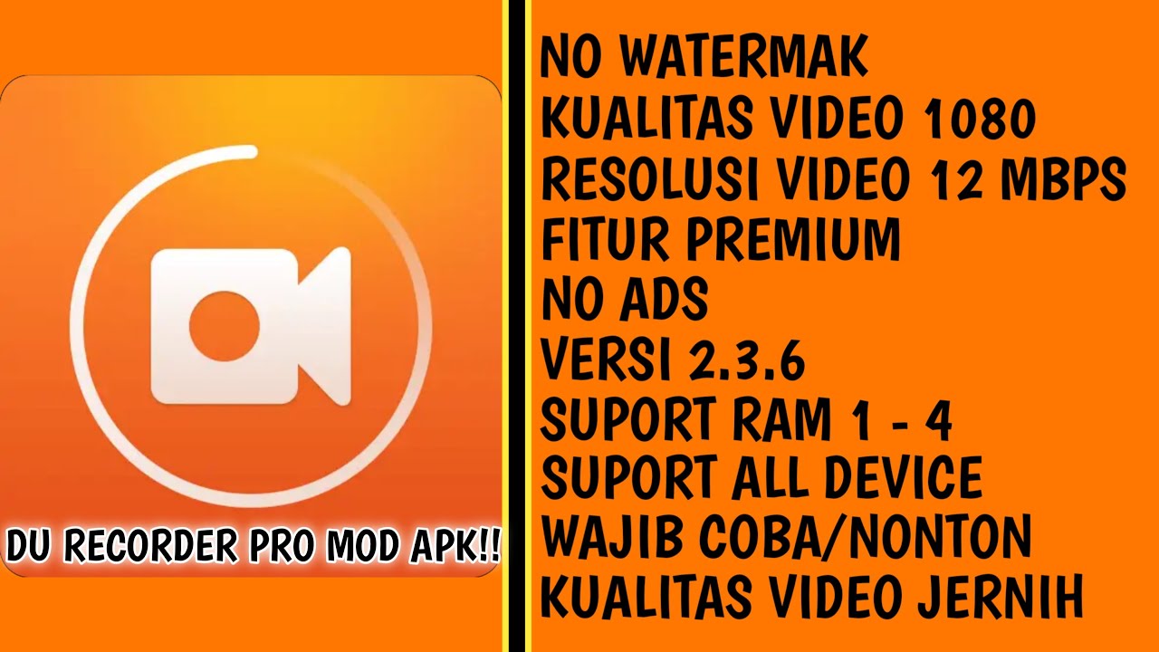 DU Recorder Mod Apk No Watermak Versi 2.3.6 2020 Rino