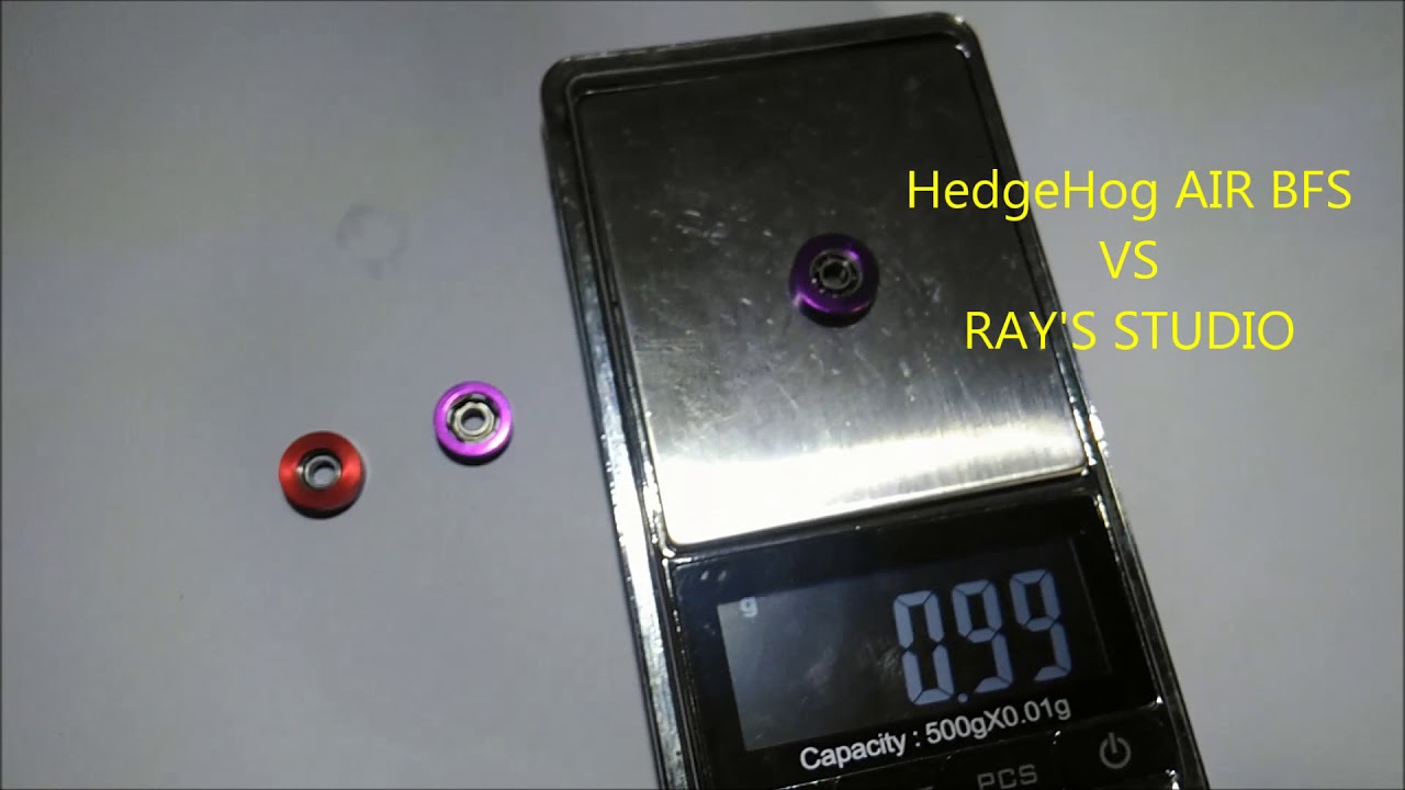 Ray's Studio (purple) bearings vs Hedgehog AIR BFS (in weight) YouTube