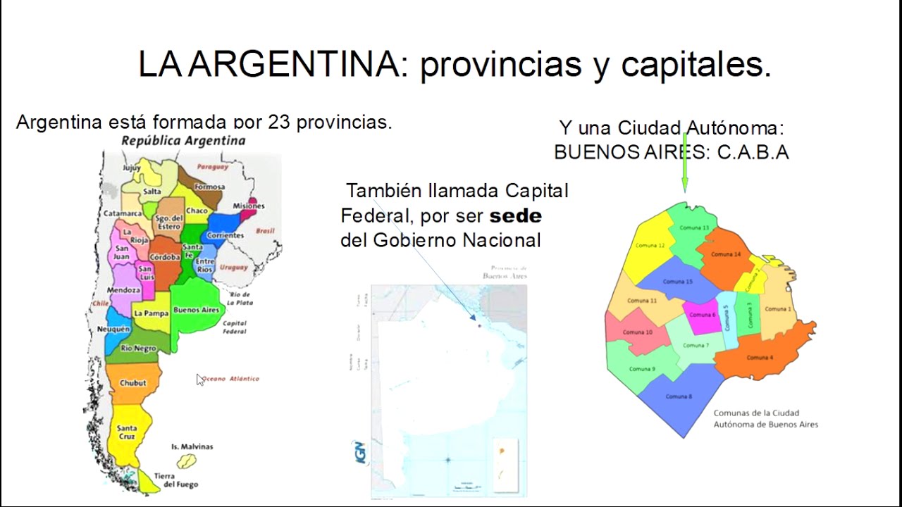 PROVINCIAS Y CAPITALES de la República Argentina 2020 docente María