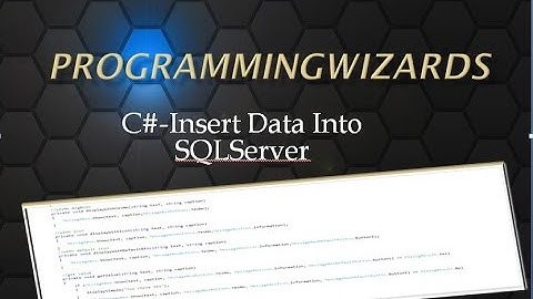 C# Beginners : How to Insert into SQLServer Compact Database video
