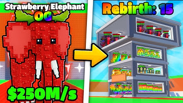 NOOB to MAX REBIRTH with OG STRAWBERRY ELEPHANT in Steal A Brainrot!