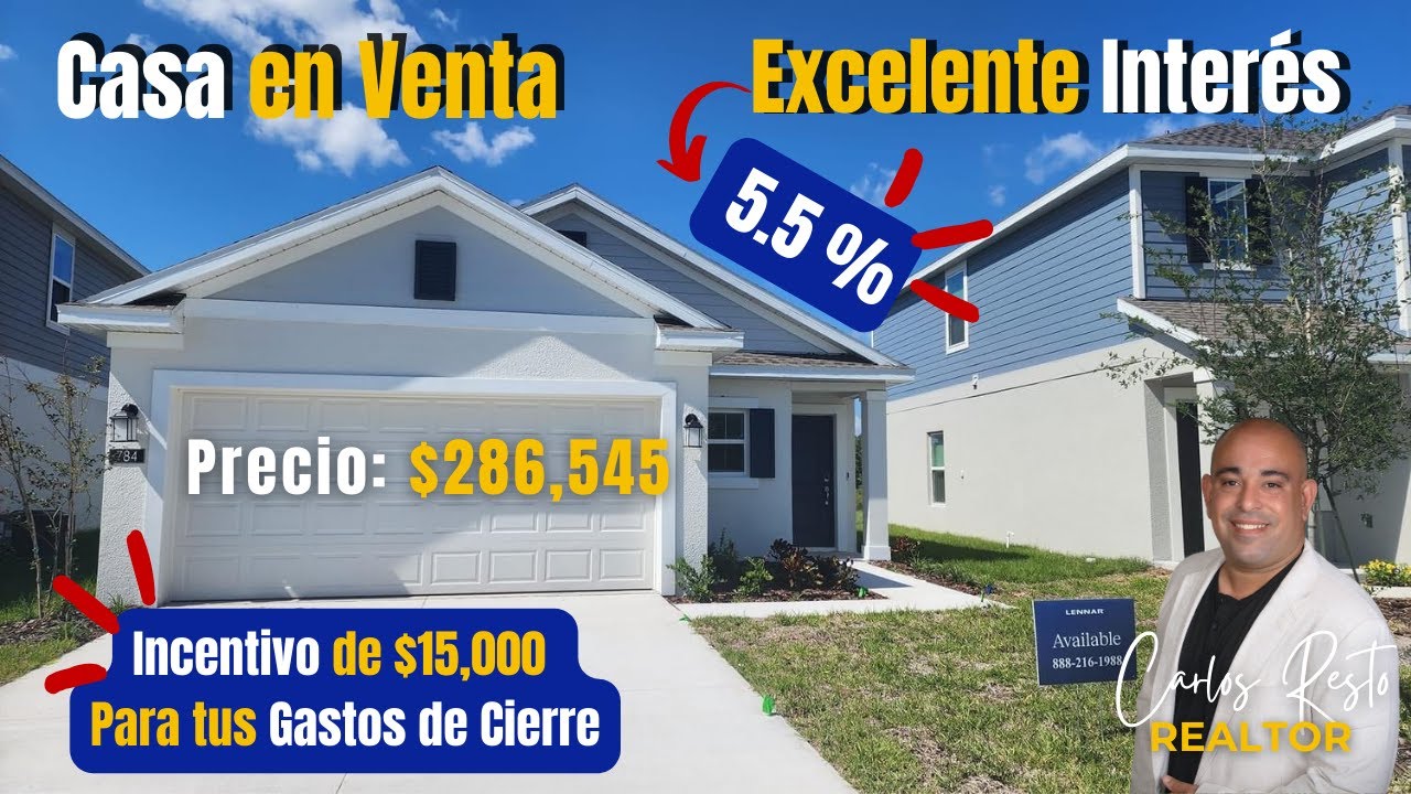 💥 Casa Económica | 5.5% de Interés | Excelente Incentivos para Gastos De Cierre | Winter Haven, FL💥