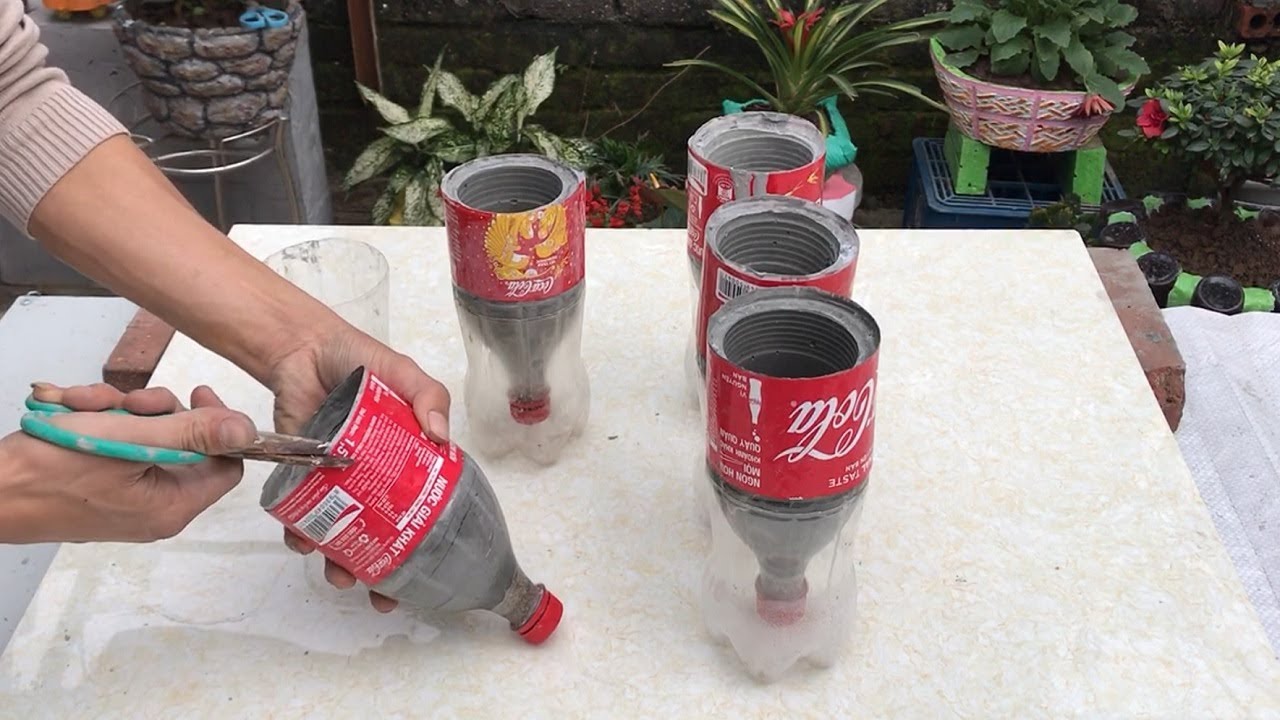Download Cement Ideas And Old Plastic Bottles // How To Make Unique And Beautiful Flower Pots At Home