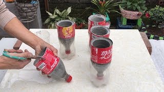Cement Ideas And Old Plastic Bottles // How To Make Unique And Beautiful Flower Pots At Home