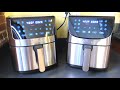 Gourmia 7 qt vs. Gourmia 8 quart Air Fryer Size Comparison