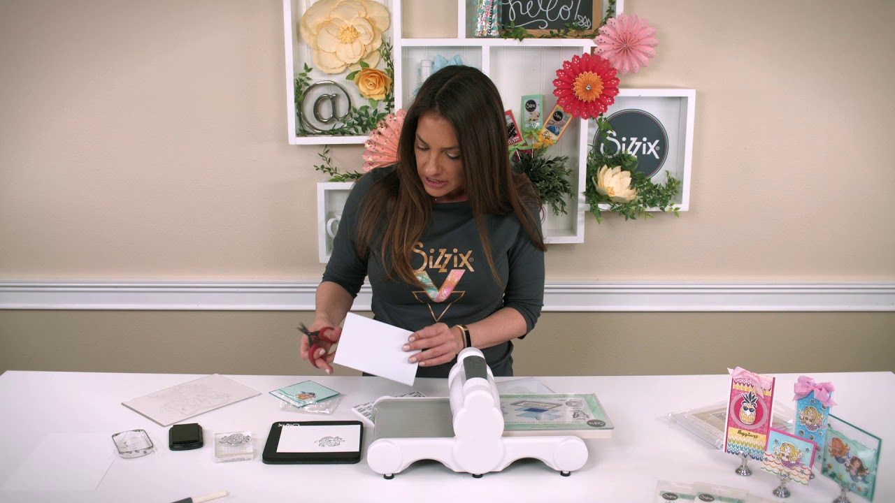 How to Make a Mermaid Shaker Card - Sizzix - YouTube
