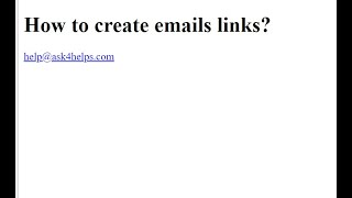 how to create email link in html
