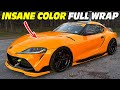 INSANE COLOR! Supra MCLAREN Orange FULL Wrap