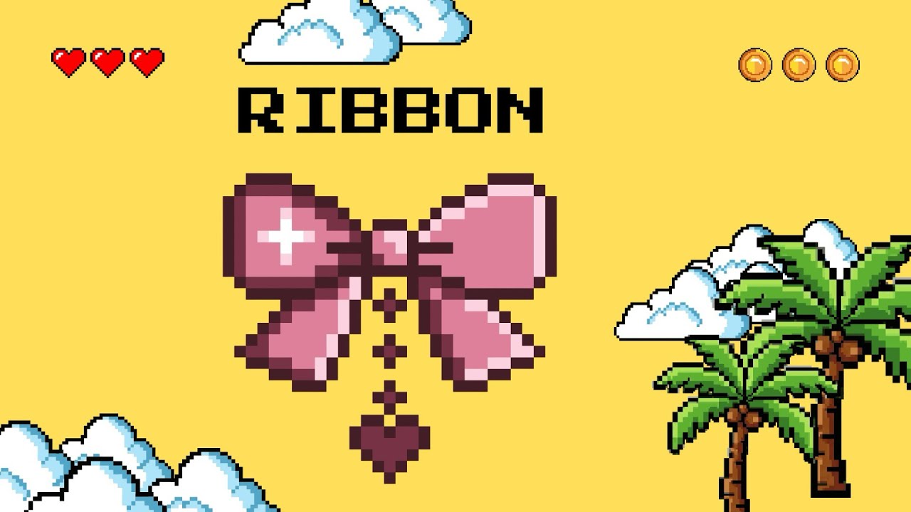 Cute Ribbon Pixel Art Tutorial | Step by Step