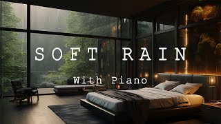Расслабляющие звуки дождя - Дождливая ночь в уютной обстановке комнаты под тихую фортепианную музыку