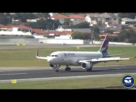 Decolagem e pouso de aeronave LATAM no Aeroporto de Congonhas (SBSP)