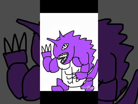 図鑑番号順に毎日ポケモン描いていけばどんどん絵が上手くなる説！No34 ニドキング　#手描きポケモン #ポケモン