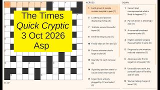 Information The Times Quick Cryptic 3423 Update