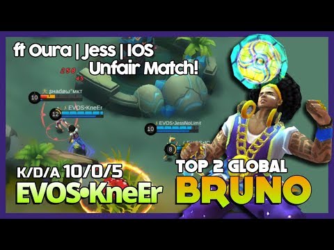 EVOS•KneEr Ranked 2 Global Bruno ft Evos Squad Member (Top 1 Global S6 & S7) ~ Mobile Legends