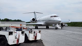 Bombardier Global 5000 Takeoff And Landing at Chester County Airport