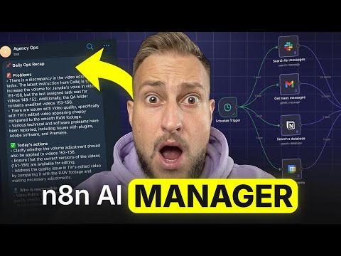 n8n workflow diagram for AI business manager agent