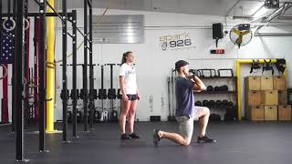 CrossFit 926. Movement Library - Barbell Front Rack Lunge.
