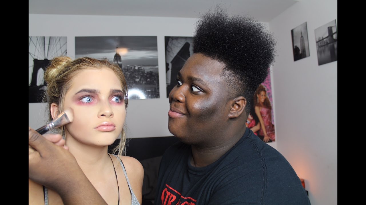 MY BOYFRIEND DOES MY MAKEUP!