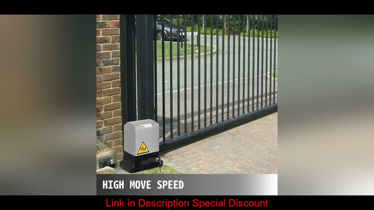 Sihao Gate Opener 1300LBS Electric Garage Door Opener Automatic Sliding 2 Keys With 4m Racks