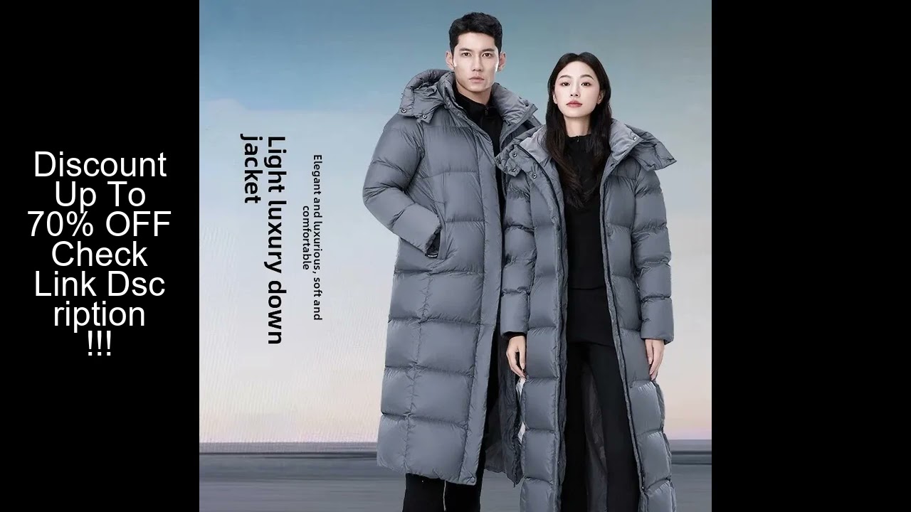 Unisex Fashion Thick Down Jacket White Duck Down Warm Loose Outerwear High Quality Men/Women Winter