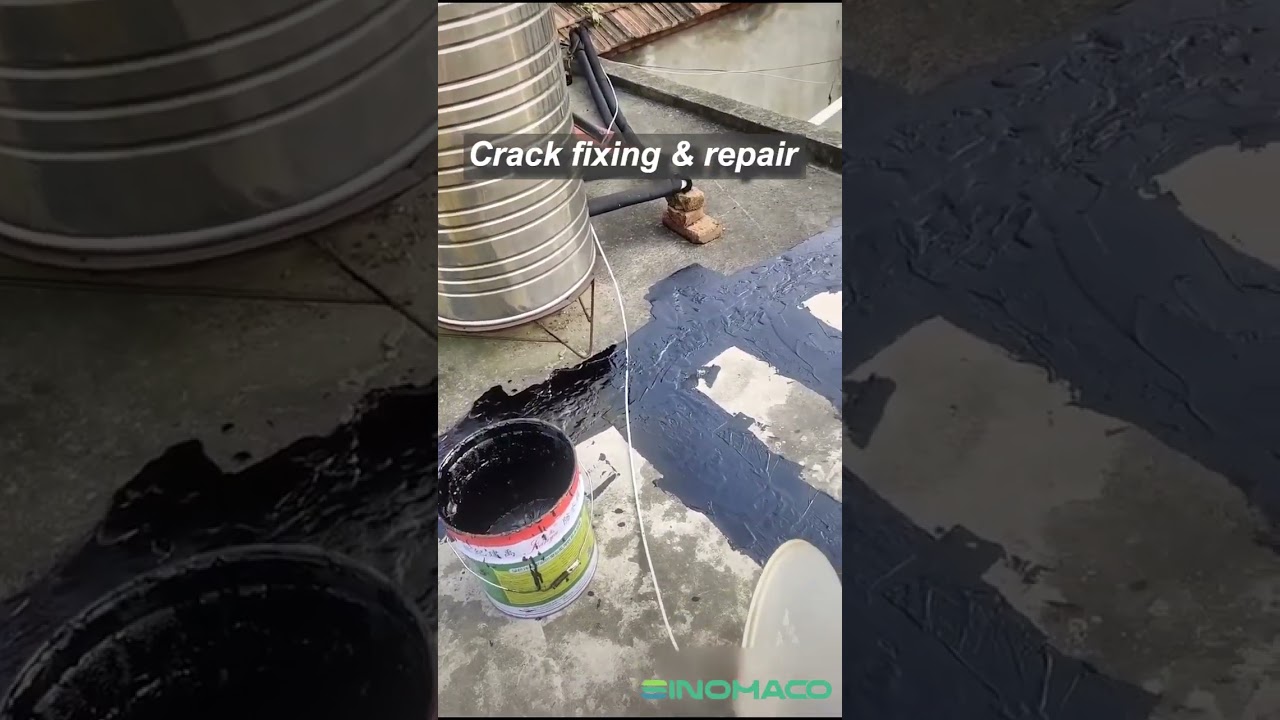 Roofing crack fixing with Bituminous coating 