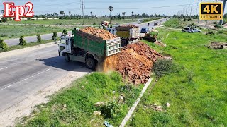#ep2  Update new project Amazing Working Action With MITSUBISHI BD2f Bulldozer And 5T Dump Truck