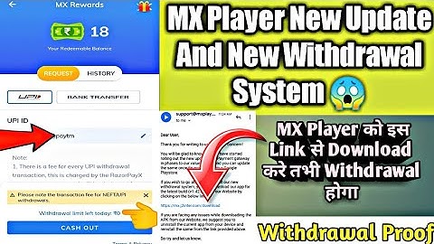 MX Player New Update 😱 Withdrawal Proof Solve Cash Out Problem