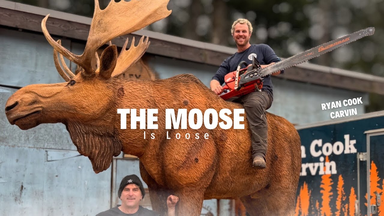 Moose Carving Flow | Chainsaw Rhythm Meets Beat-Driven Sculpture 🎶🪵