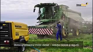 Curățarea Combinei În Câmp Cu Motocompresorul Kaeser