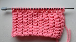 Узор. Раппорт 2 петли и 2 ряда. COOL and SIMPLE knitting pattern!