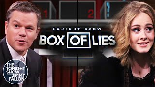 Tonight Show Box of Lies with Matt Damon and Adele