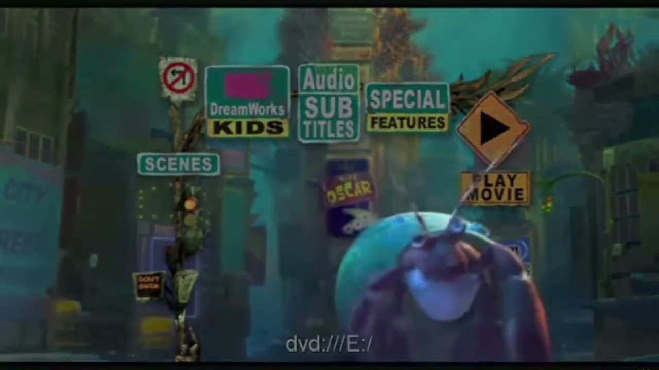 Shark Tale (2004) DVD Menu Play Movie