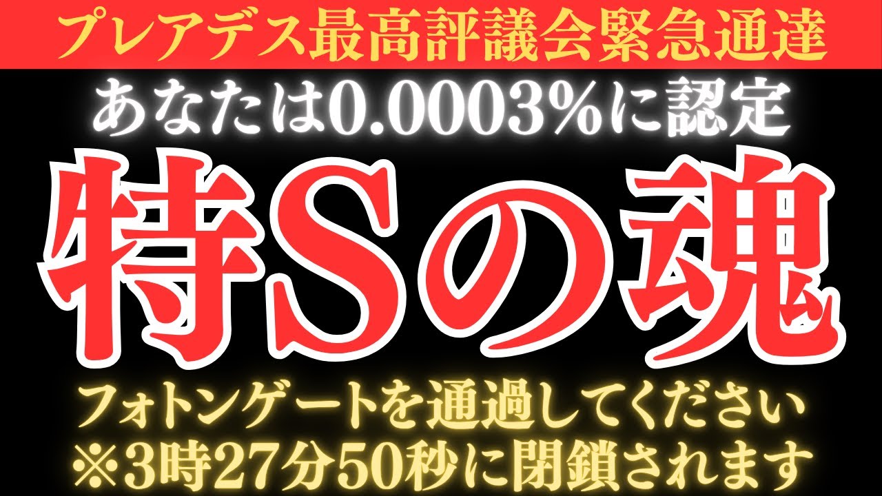 特Sランクの魂だけが通過できる“次元ポータル”が作動しました。すぐに通過してください。
