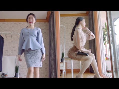 SUB)4K Office Lookbook Fashion Haul | Office Outfit LOOKBOOK Korean TRY ON Fashion Haul