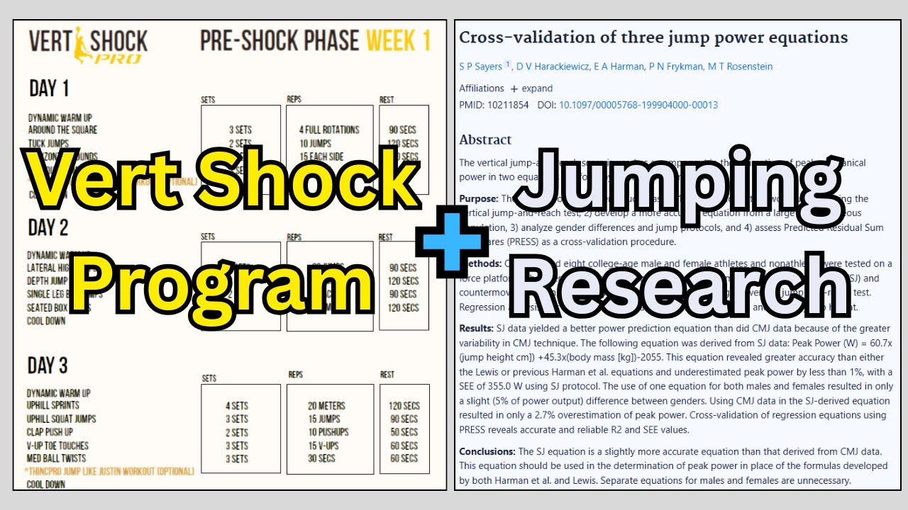 Vert Shock Results (7 weeks in) and Vertical Jump Research - YouTube