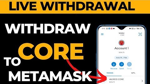 LIVE WITHDRAWAL OF CORE TO METAMASK WALLET || DO THIS NOW