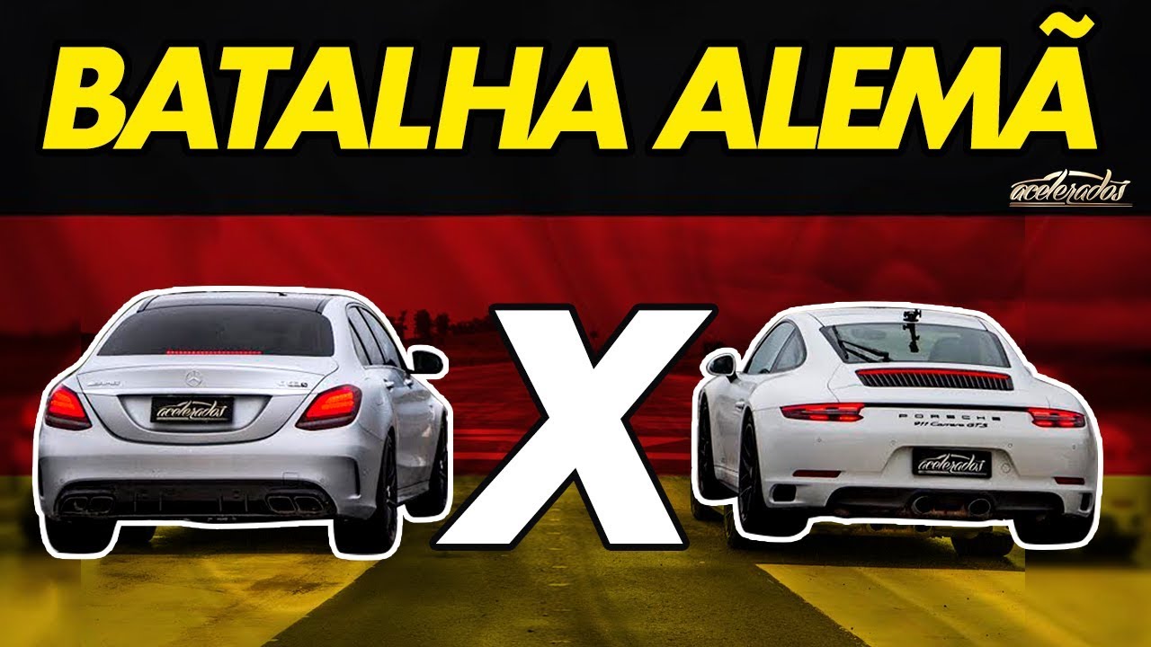 Duelo de Stuttgart! C63 AMG dá pau no Porsche 911 GTS na arrancada? - Arrancadão #9 | Acelerados dicas infaliveis para enlouquecer um homem