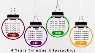4 Years Timeline Infographics PowerPoint Tutorial