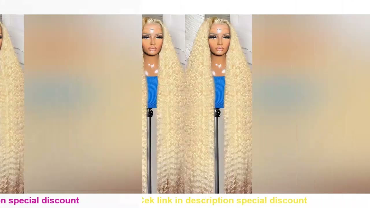 613 Curly Honey Blonde Lace Front Human Hair Wigs Loose Deep Wave 13x6 134 HD Water Wave Color Trans