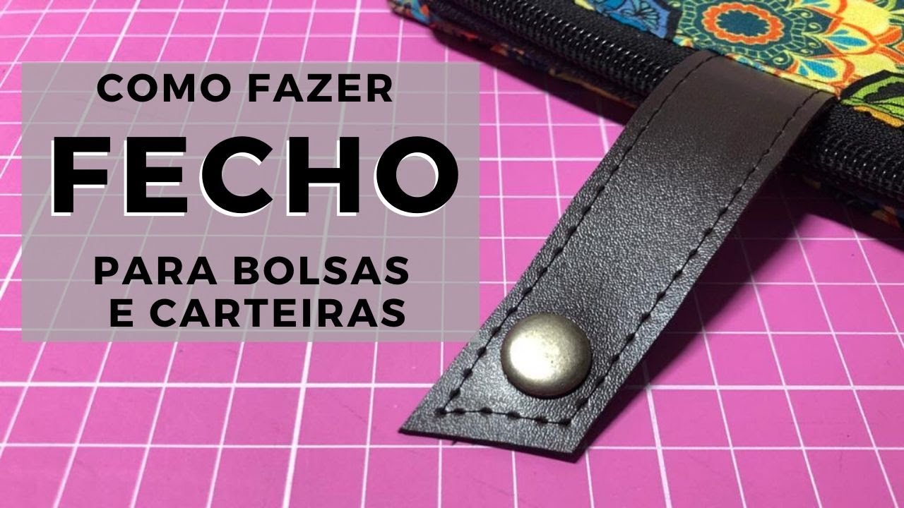 Como fazer FECHO para CARTEIRAS e BOLSAS em sintético - PRÁTICO