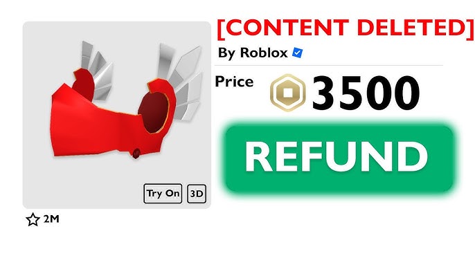 I bought pants for 5 Robux in Roblox, but they later got deleted and I  haven't got a refund yet. What should I do? - Quora