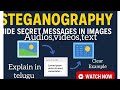సీక్రెట్ మెసేజ్‌లు దాచే స్టెగానోగ్రఫీ | క్రిప్టోగ్రఫీ & నెట్‌వర్క్ సెక్యూరిటీలో ఉపయోగాలు 🔒