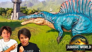 Todos Vs. SPINOSAURUS 4x4!! Jurassic World Rebirth Dani y Evan