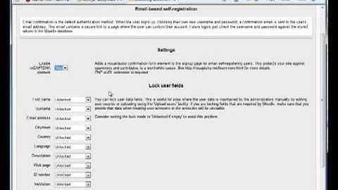 Moodle 200 User Authentication on Moodle 2.0