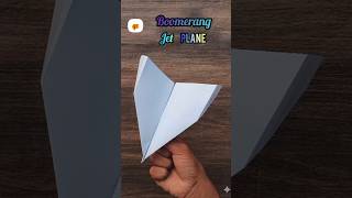 How to make the unique new boomerang paper plane homemade origami fast boomerang plane #craft #short