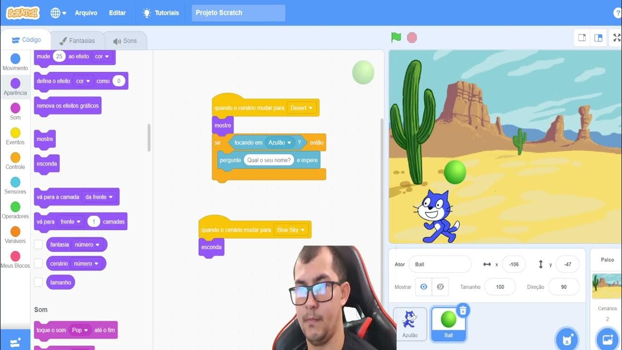 Scratch aula 4 c digos em blocos com atores e cen rios youtube