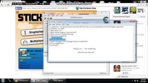 how to hack stick run ninja kick with cheat engine any version